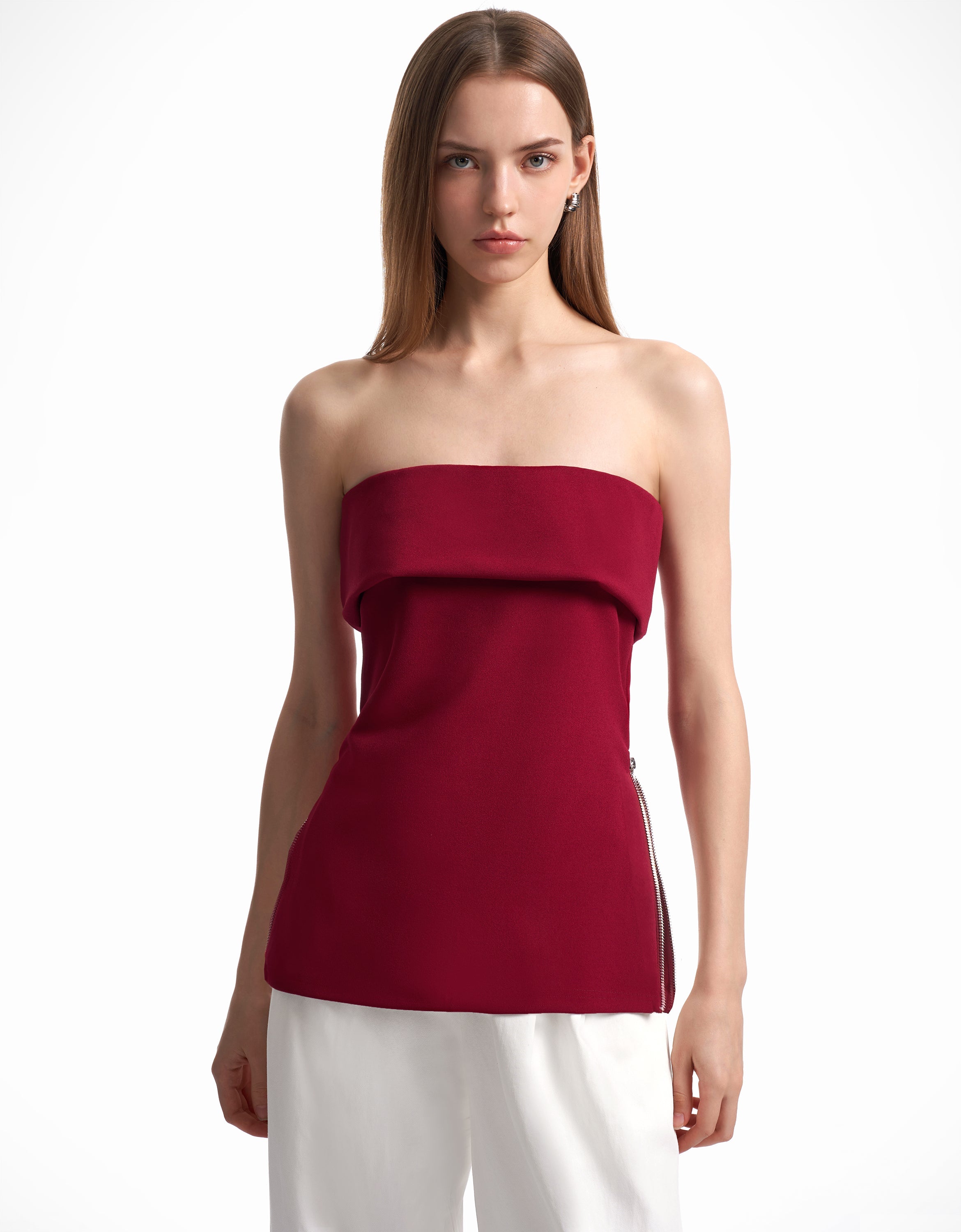 RicciTop™ stropløs top med lynlås i siden