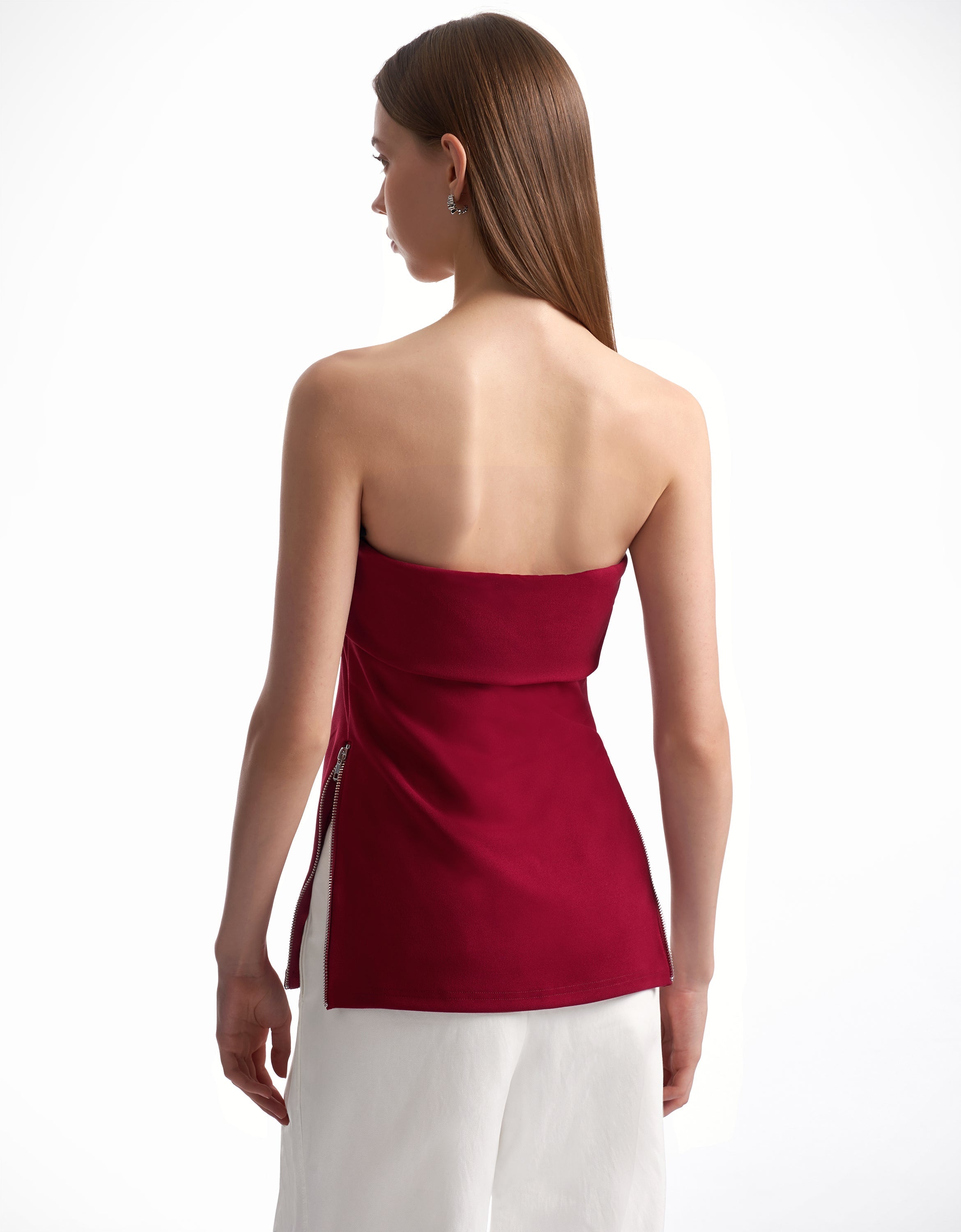 RicciTop™ stropløs top med lynlås i siden