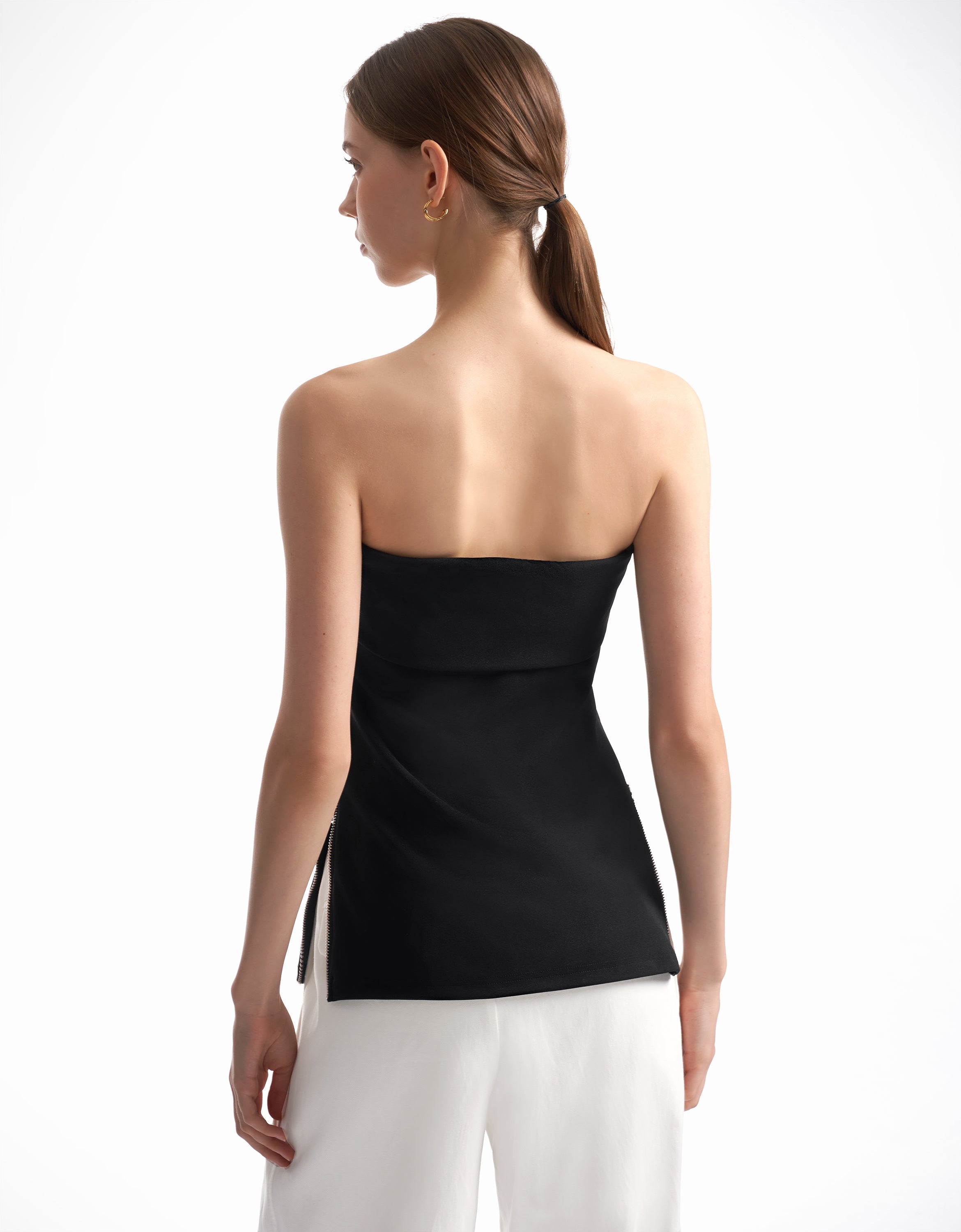 RicciTop™ stropløs top med lynlås i siden