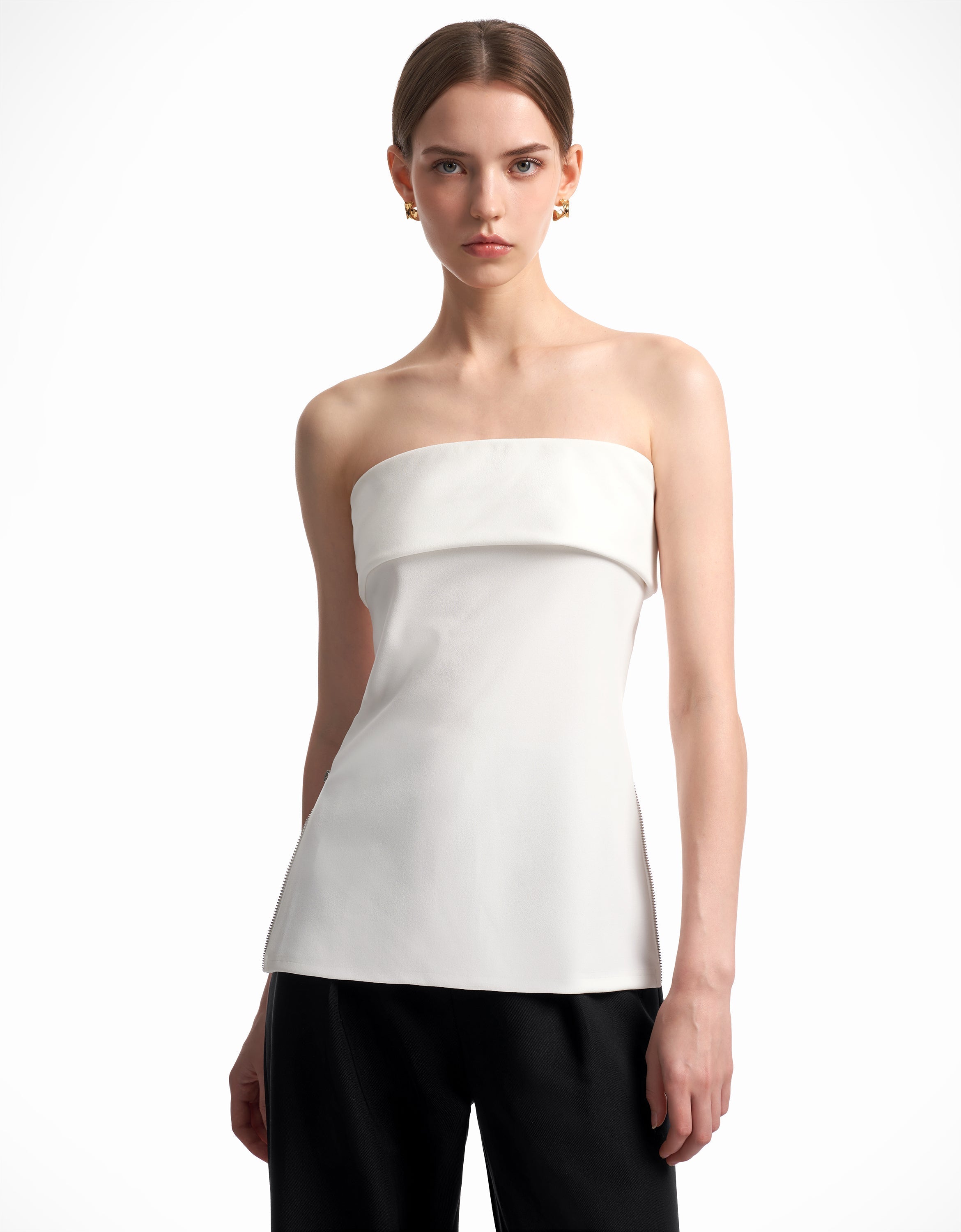 RicciTop™ stropløs top med lynlås i siden