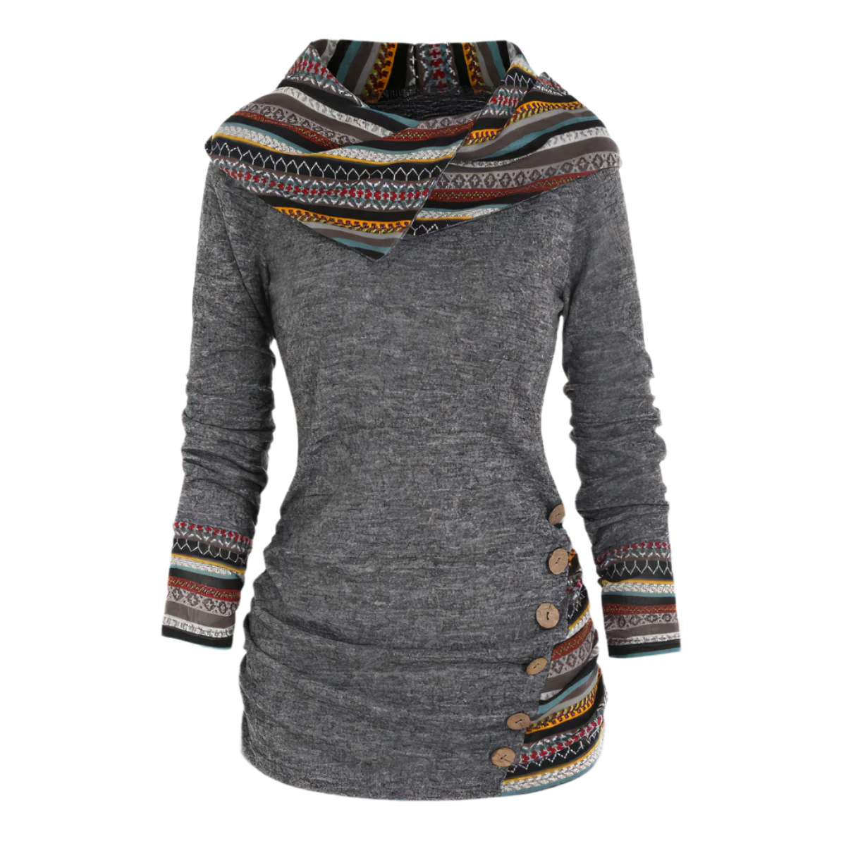 Elio – Unisex Hoodie med Tribal Mønster