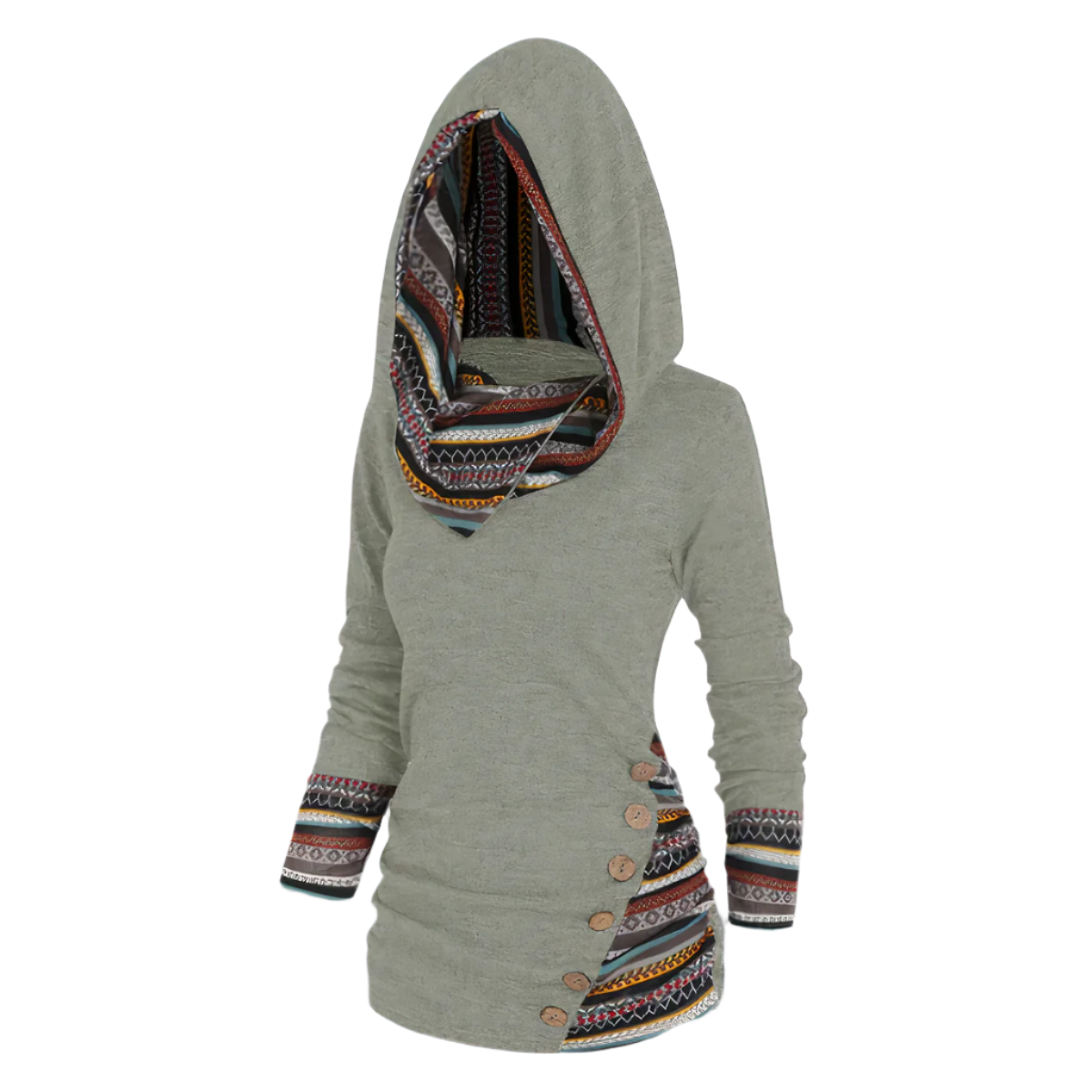 Elio – Unisex Hoodie med Tribal Mønster