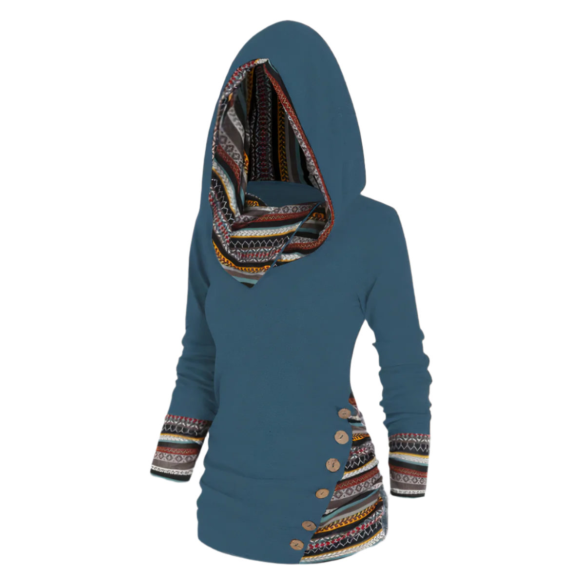 Elio – Unisex Hoodie med Tribal Mønster