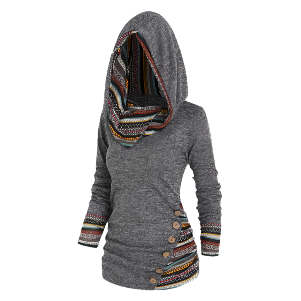 Elio – Unisex Hoodie med Tribal Mønster