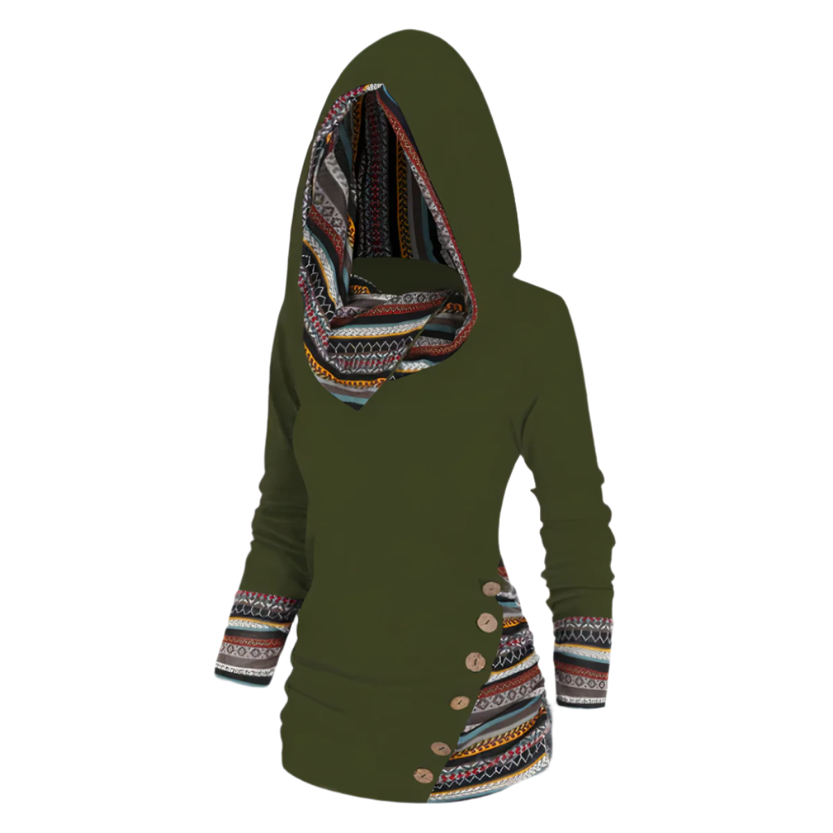 Elio – Unisex Hoodie med Tribal Mønster