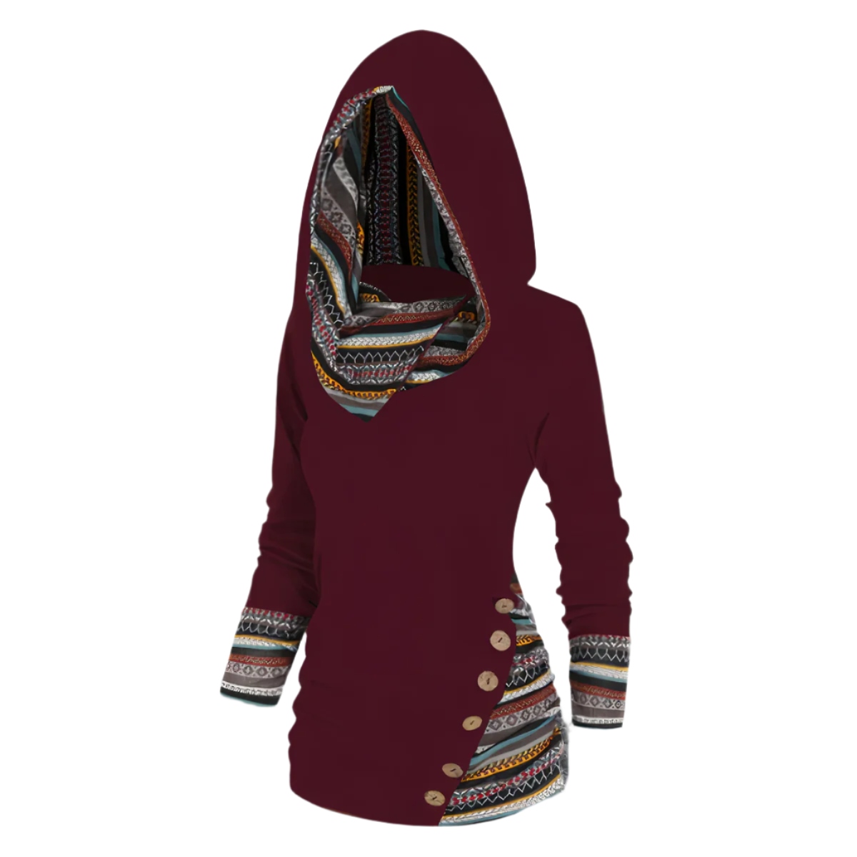 Elio – Unisex Hoodie med Tribal Mønster