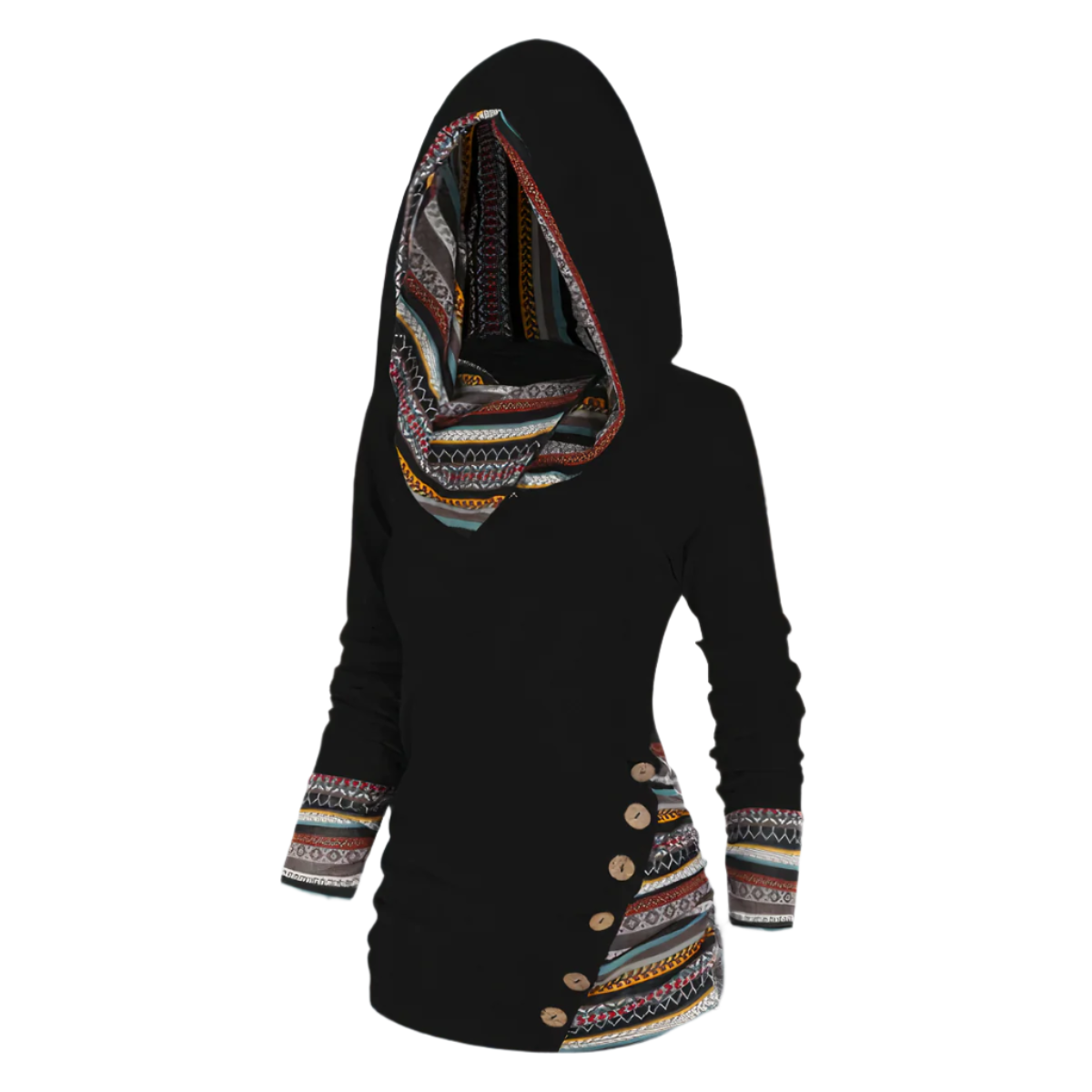 Elio – Unisex Hoodie med Tribal Mønster