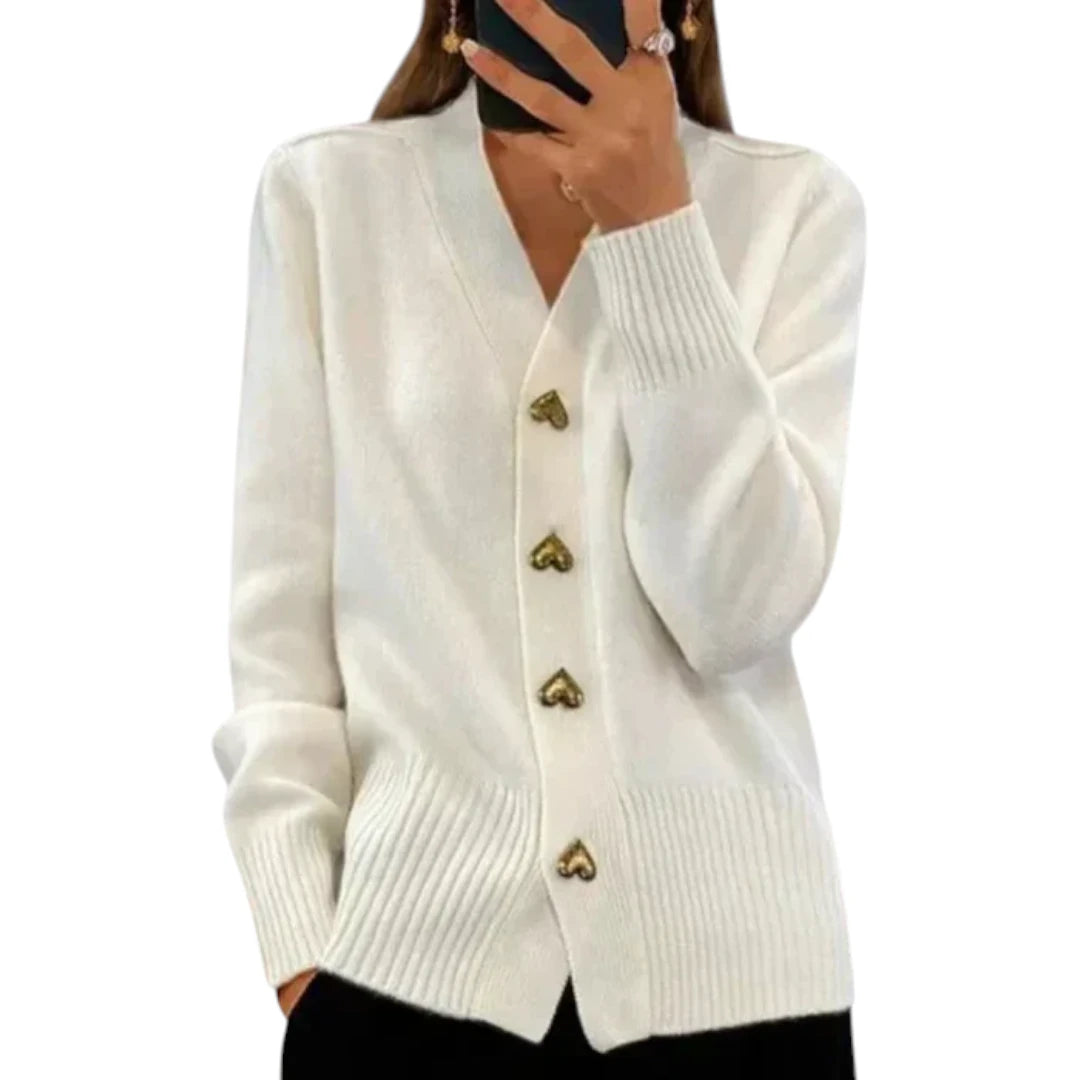Amina – Elegant Cozy Strikjakke til kvinder
