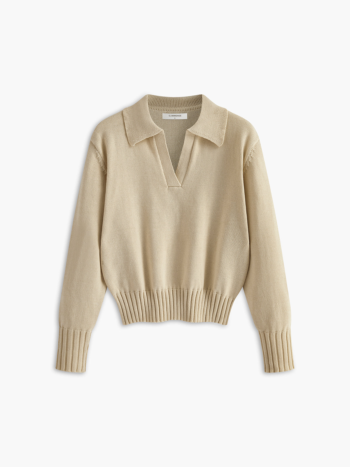 Collavia – Ribstrikket Dame Pullover i Khaki