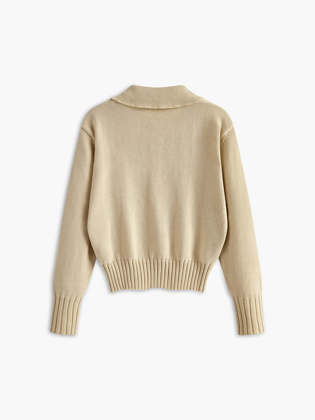 Collavia – Ribstrikket Dame Pullover i Khaki