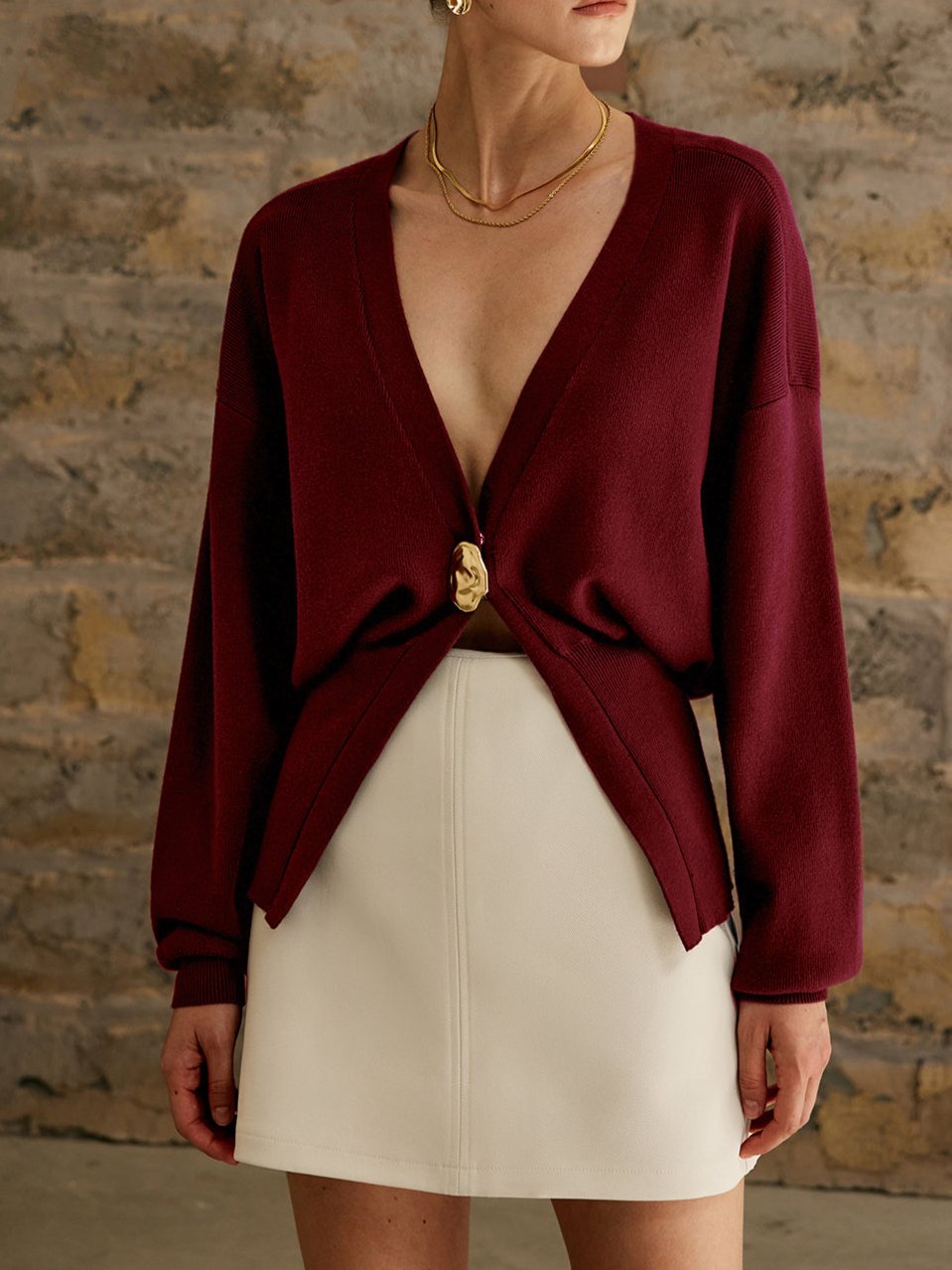 Chiara – Elegant Cardigan med Knapper til Kvinder