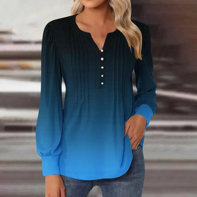 Claire - Bluse Med Print Til Kvinder