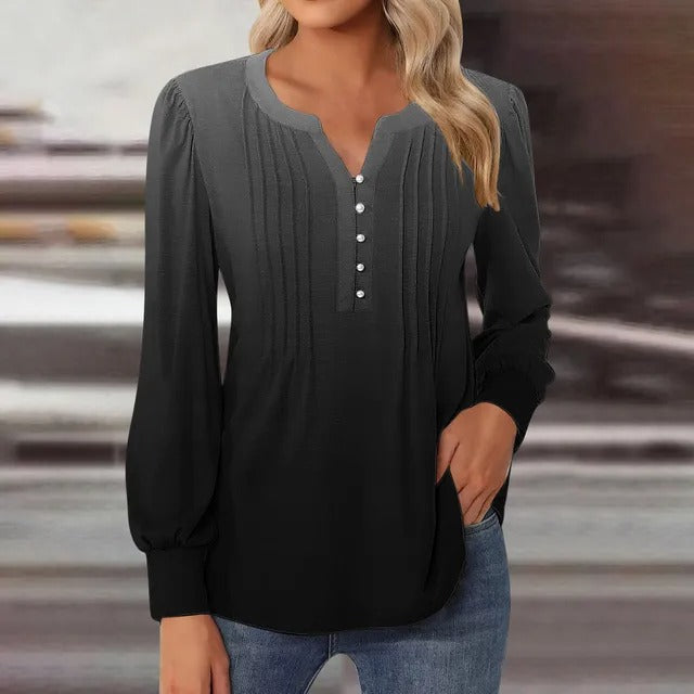 Claire - Bluse Med Print Til Kvinder