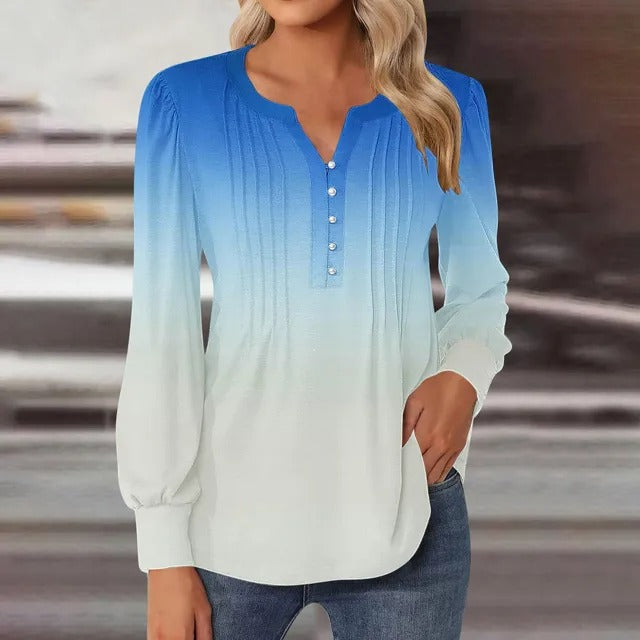 Claire - Bluse Med Print Til Kvinder