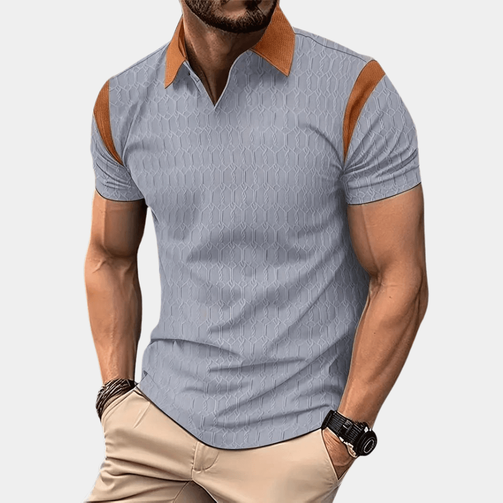Marcello – Mønstret Herre Poloshirt til Hverdag og Pænere Brug