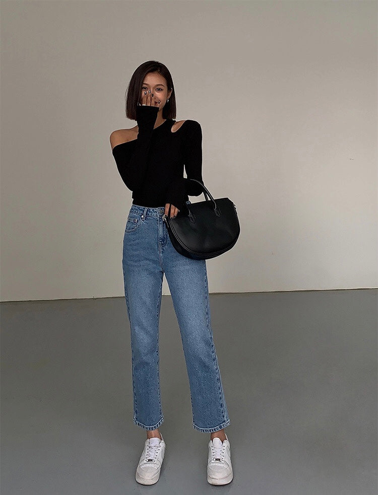 RobertoBellini Off Shoulder Afskåret Top Til Kvinder