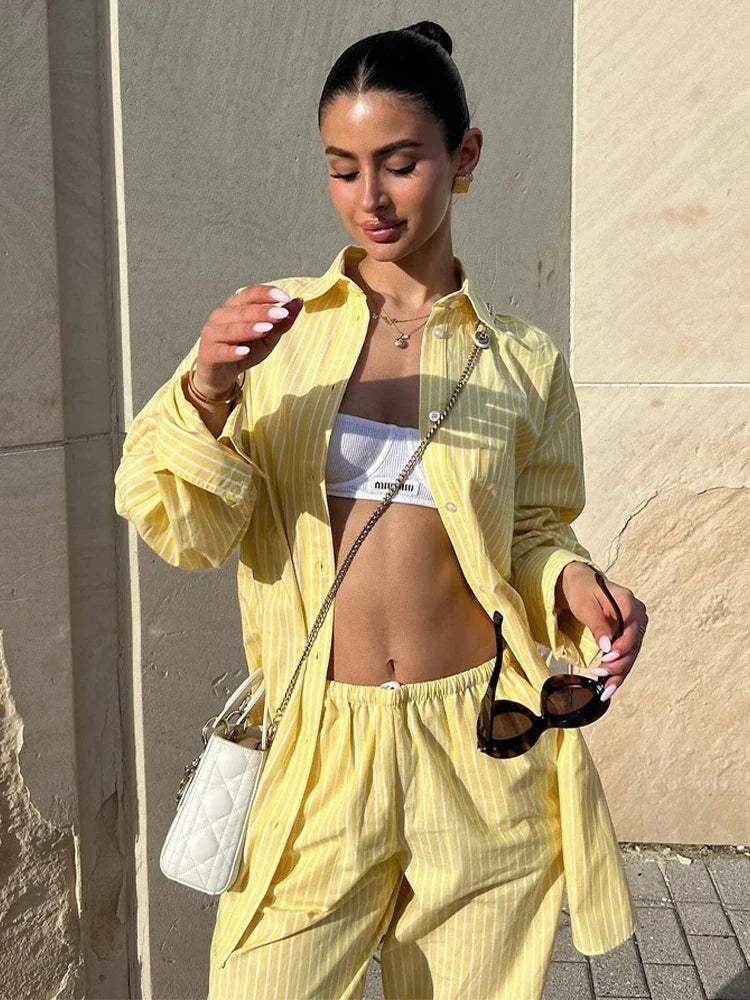 Isabella – Blødt Lounge-Sæt til Kvinder i Gul