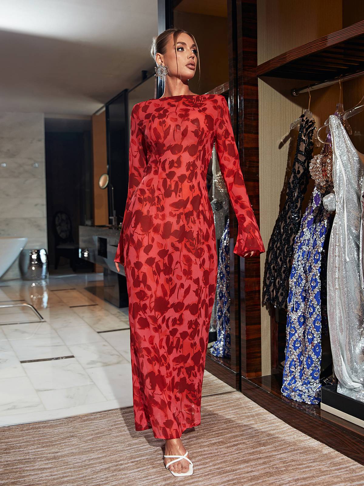 Cecil | Rose Maxi-kjole