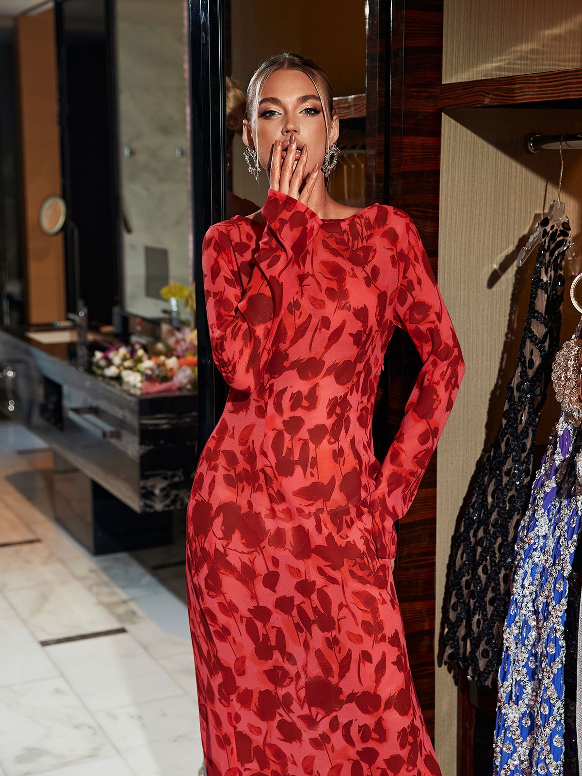 Cecil | Rose Maxi-kjole