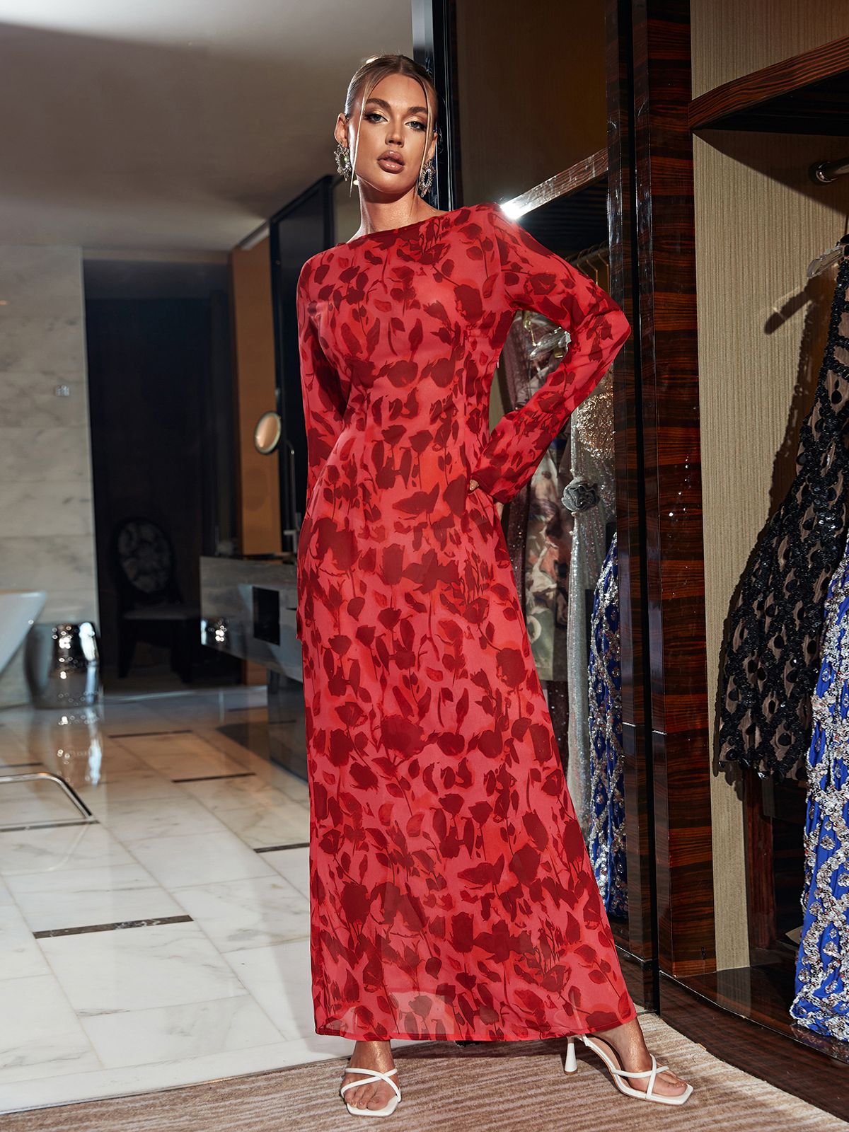 Cecil | Rose Maxi-kjole