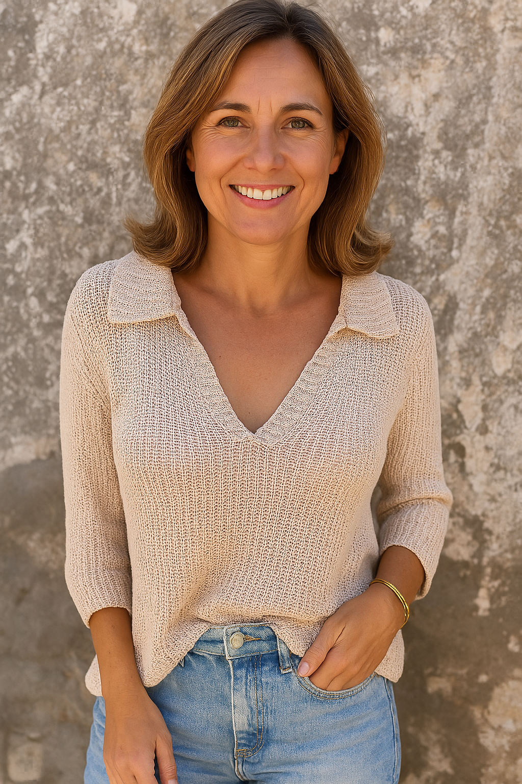 Camille – Let og Løstsiddende V-hals Top til Kvinder