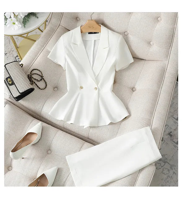 Jane - Chic sæt med blazer og nederdel