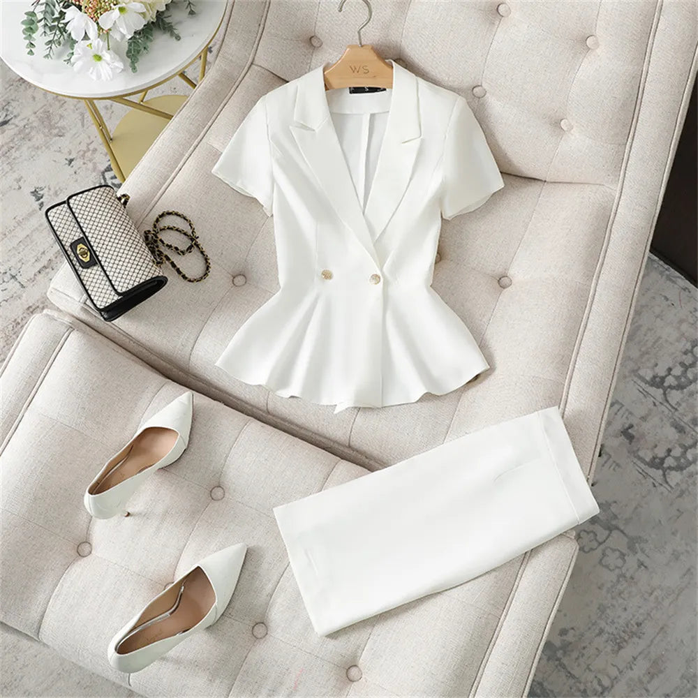Jane - Chic sæt med blazer og nederdel