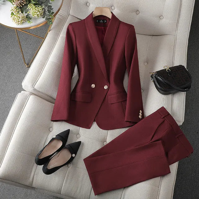Ella - Chic Sæt Med Blazer Og Bukser