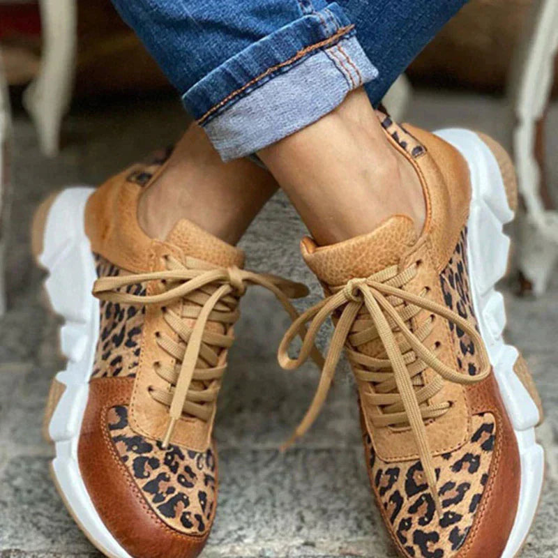 Clara - Stilfulde sneakers til kvinder med leopardprint