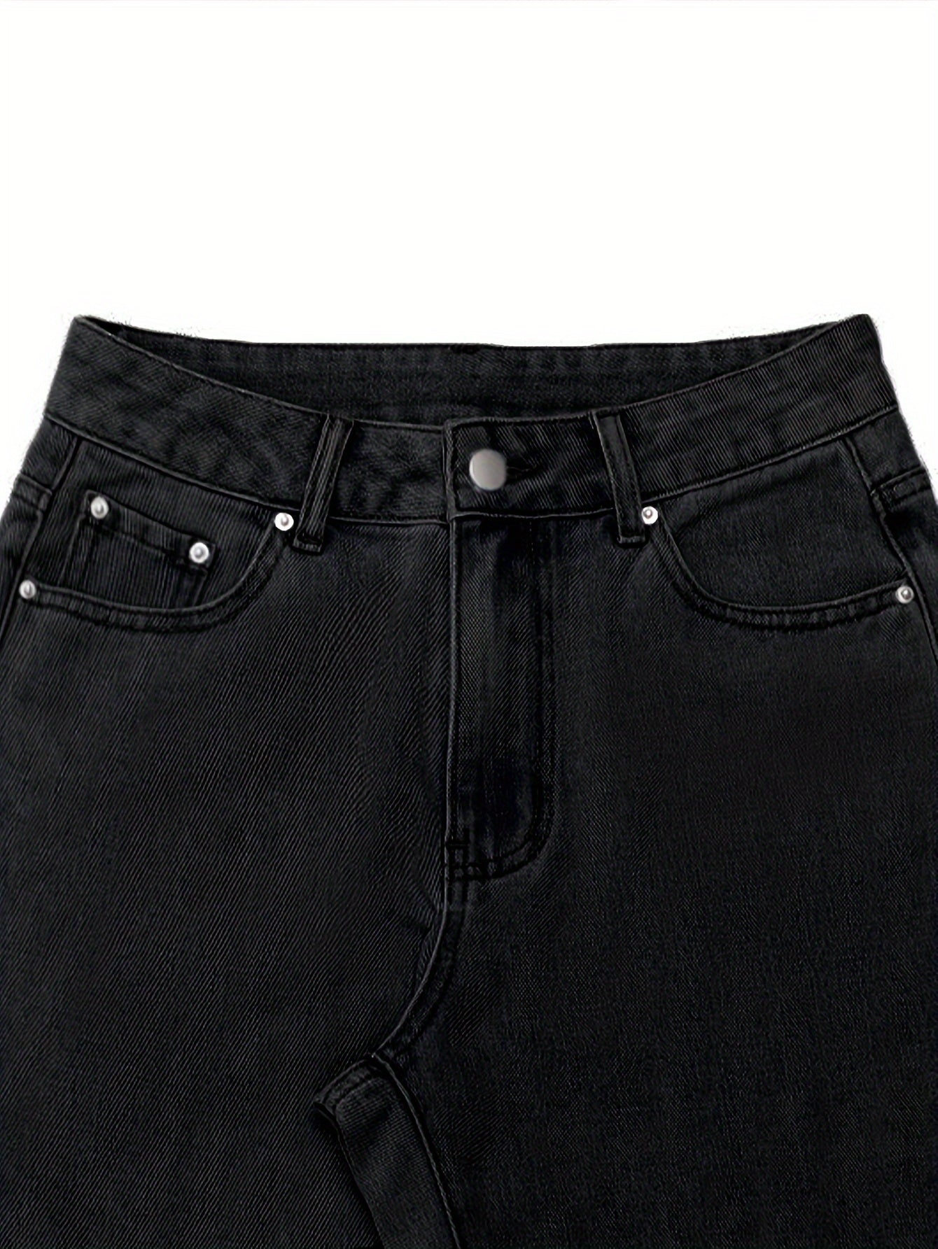 Oolly | Denimjeans med kraniemotiv