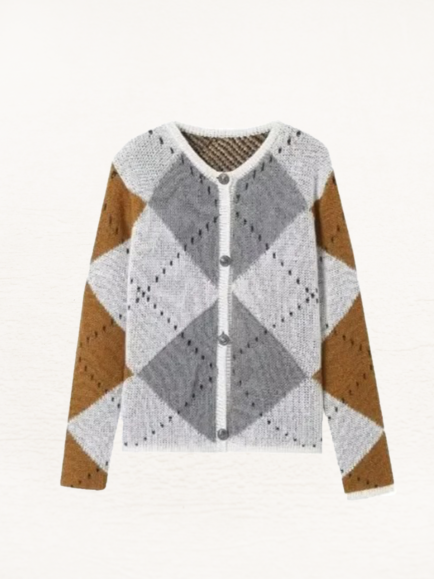 CarloLupi Plaid Print Cardigan Til Kvinder
