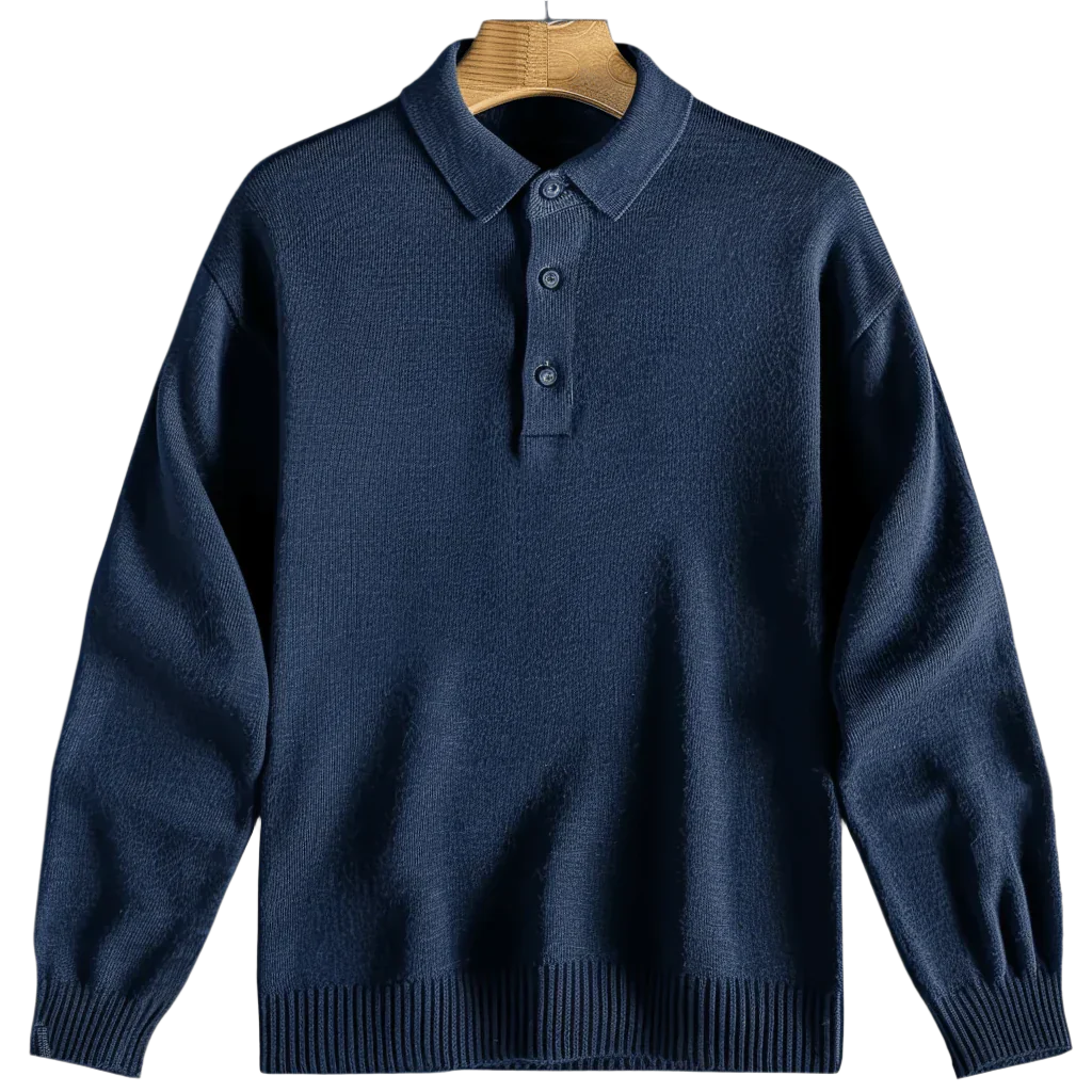 Lorenzo – Strikket Polo Sweater til Mænd