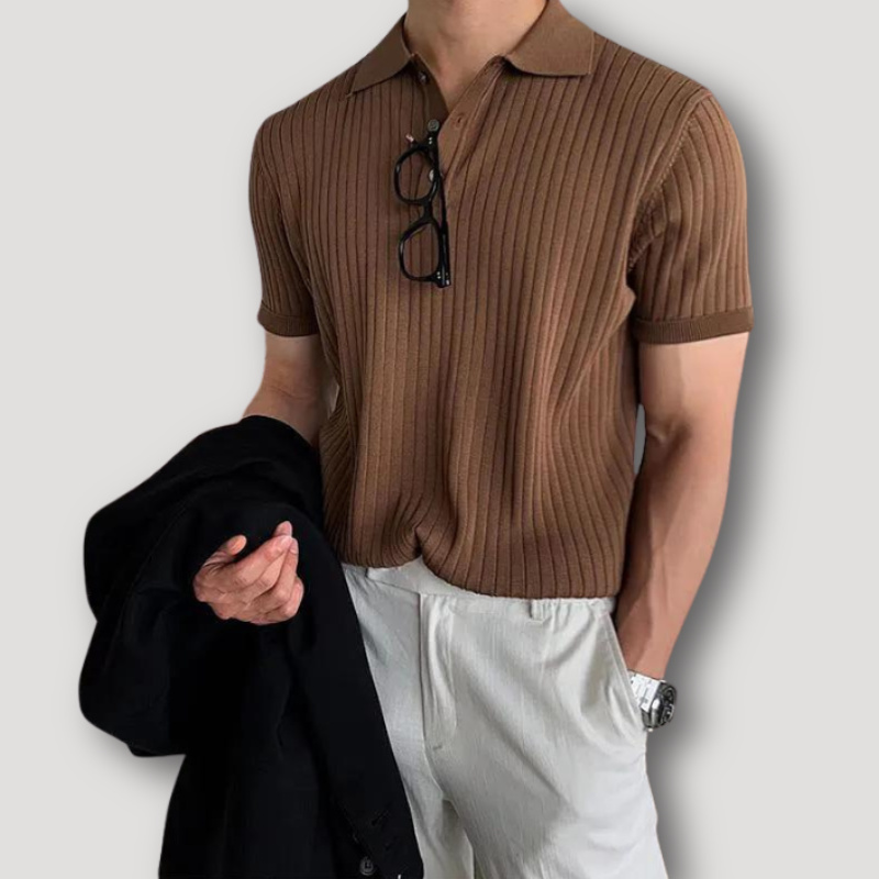 SergioVitale Strikkede Poloshirts Til Mænd