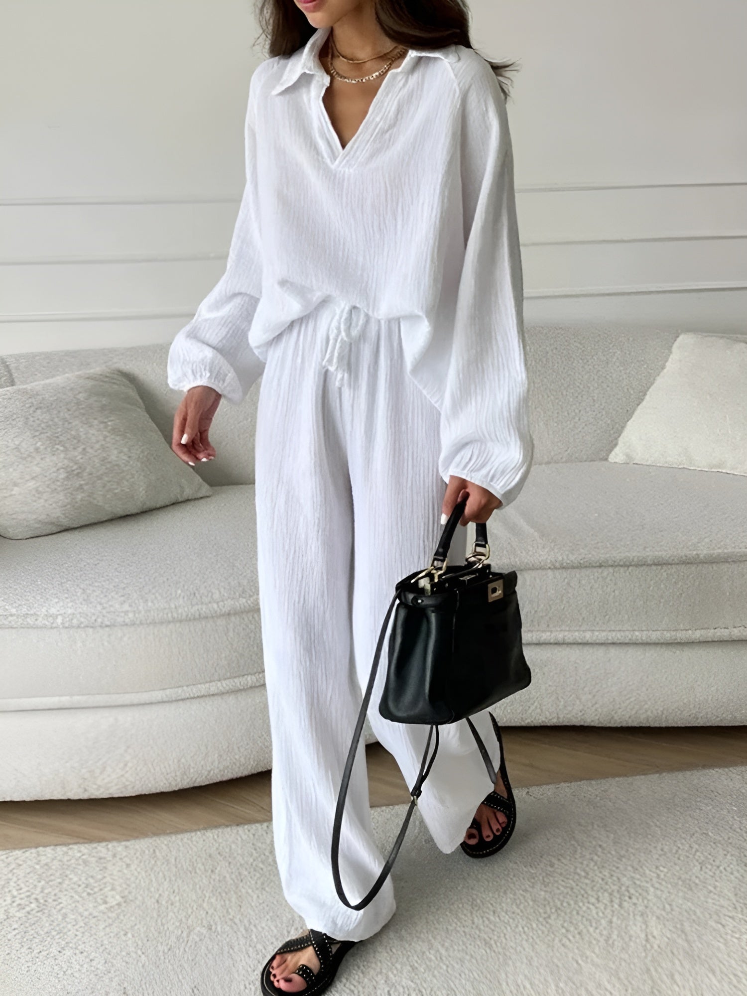 Elena – Blød Strik Lounge Sæt til Kvinder