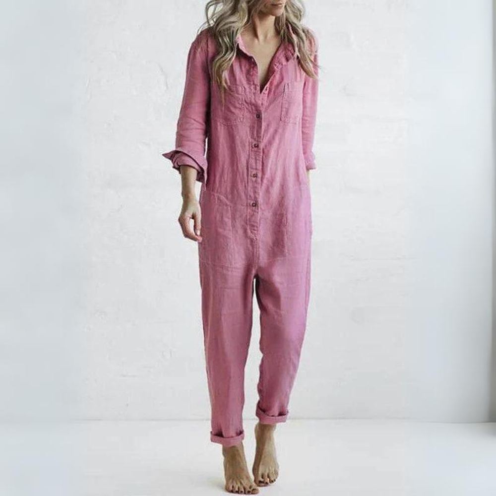 BiancaVivaldi Stilfuld langærmet jumpsuit til kvinder