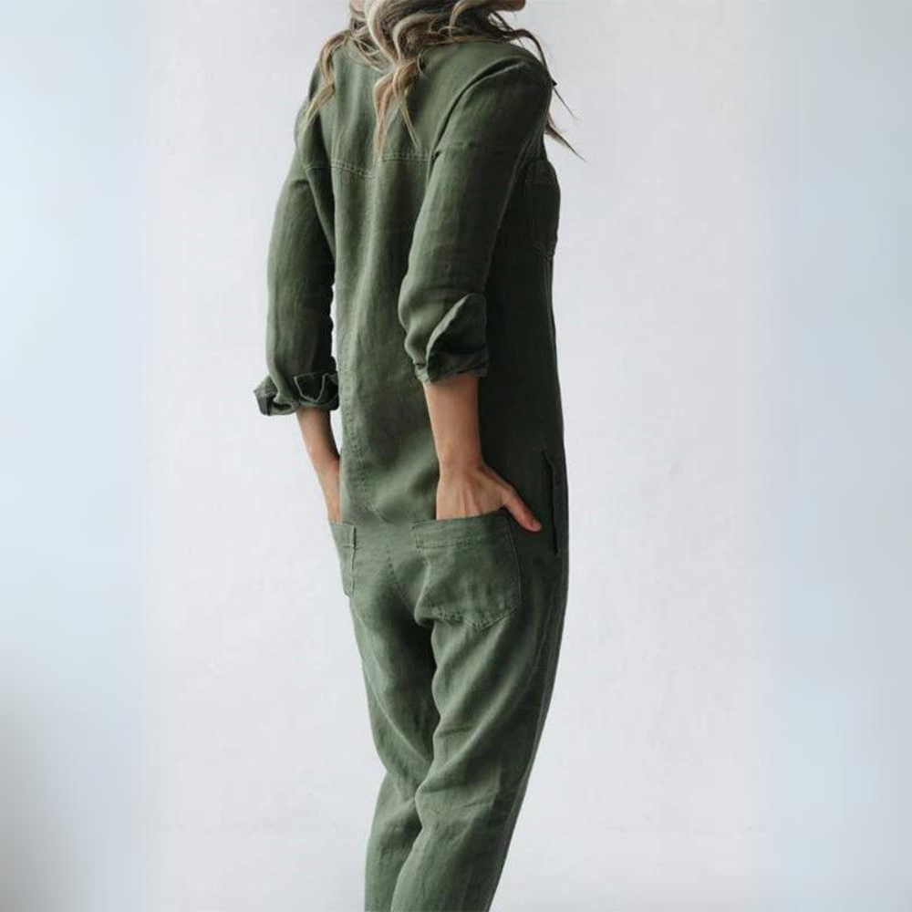 BiancaVivaldi Stilfuld langærmet jumpsuit til kvinder