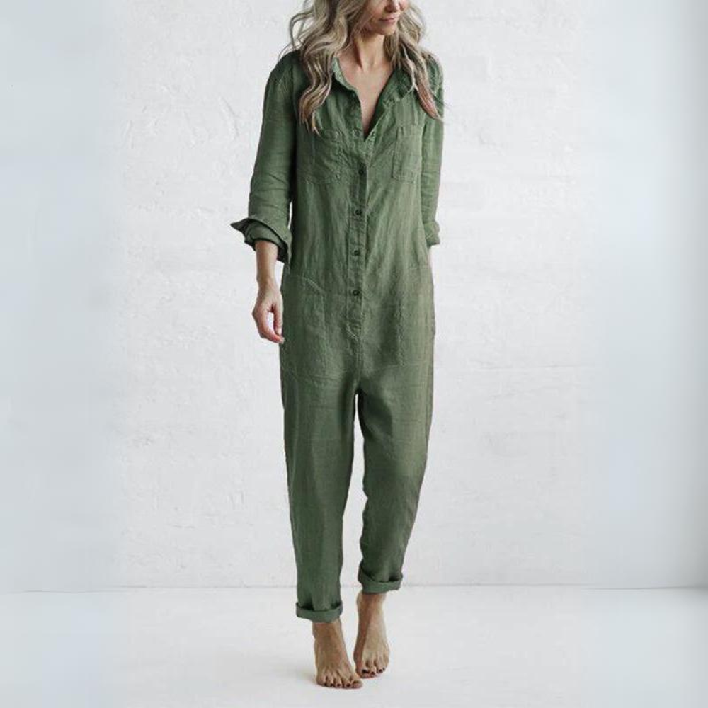 BiancaVivaldi Stilfuld langærmet jumpsuit til kvinder
