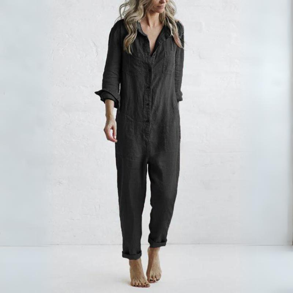 BiancaVivaldi Stilfuld langærmet jumpsuit til kvinder