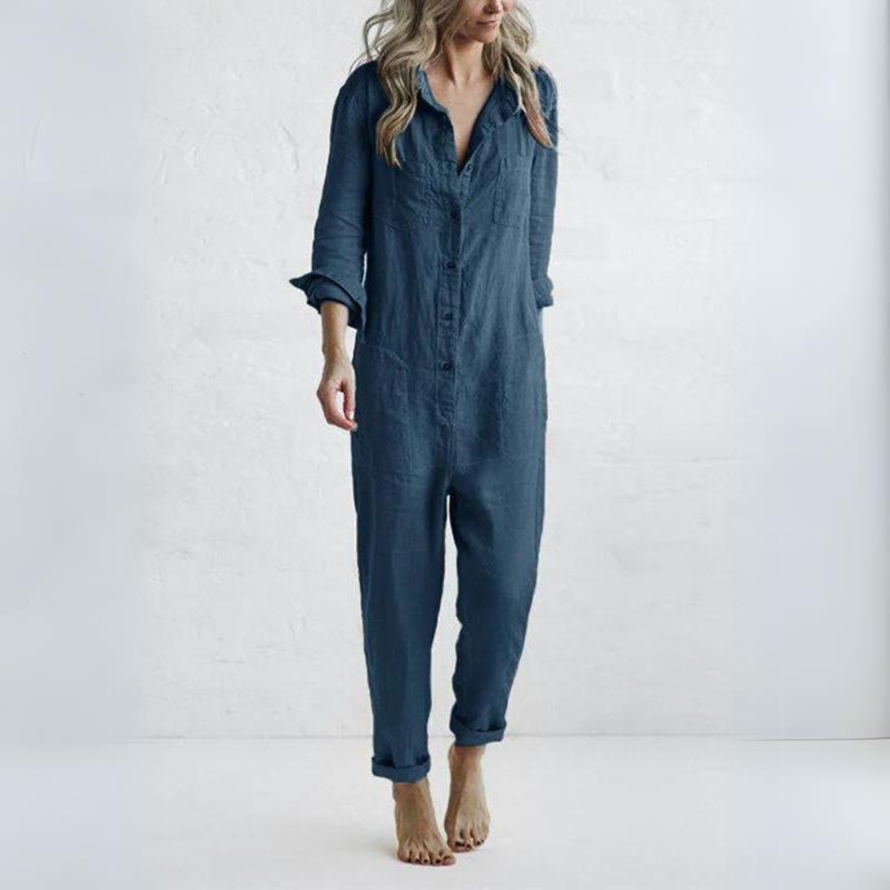 BiancaVivaldi Stilfuld langærmet jumpsuit til kvinder