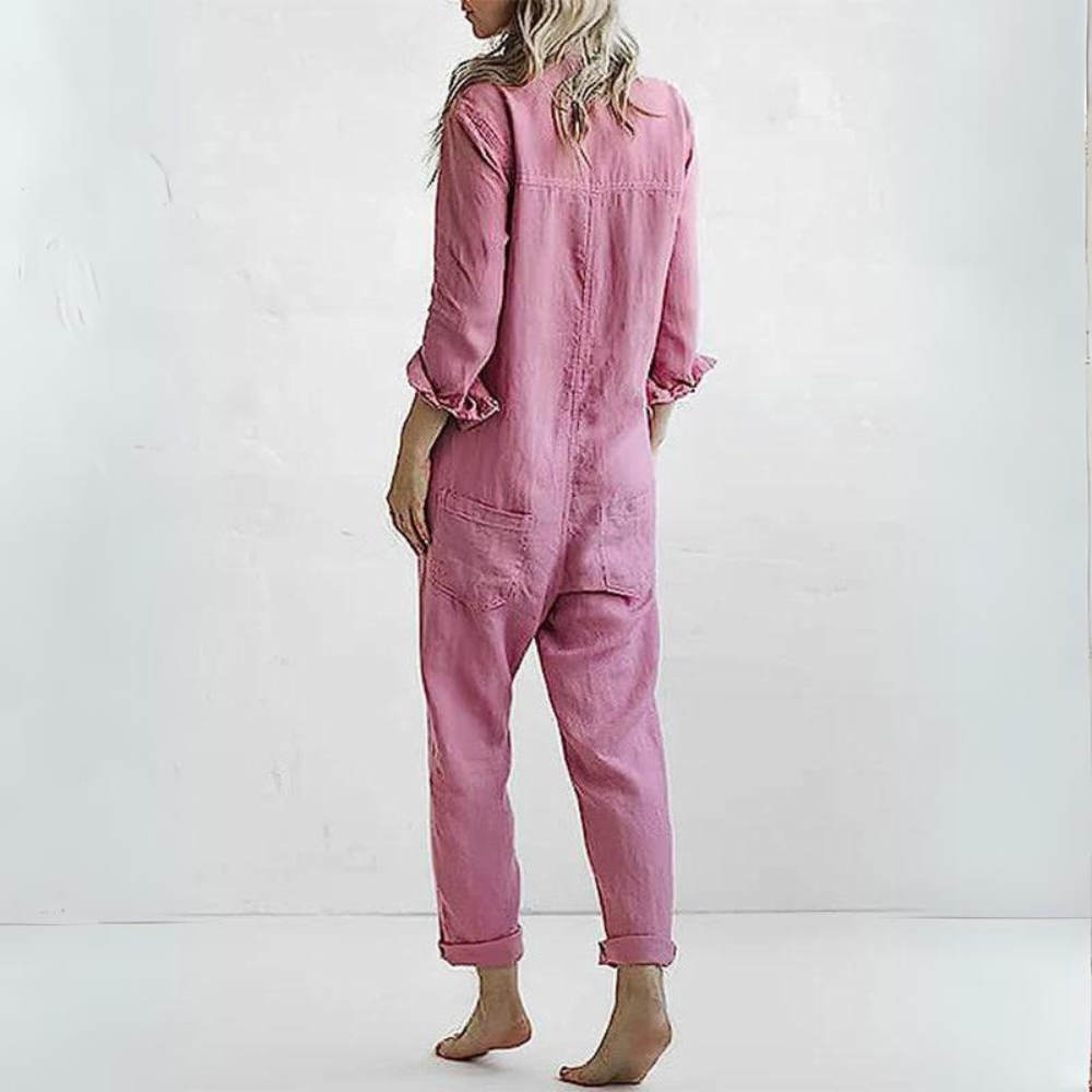 BiancaVivaldi Stilfuld langærmet jumpsuit til kvinder