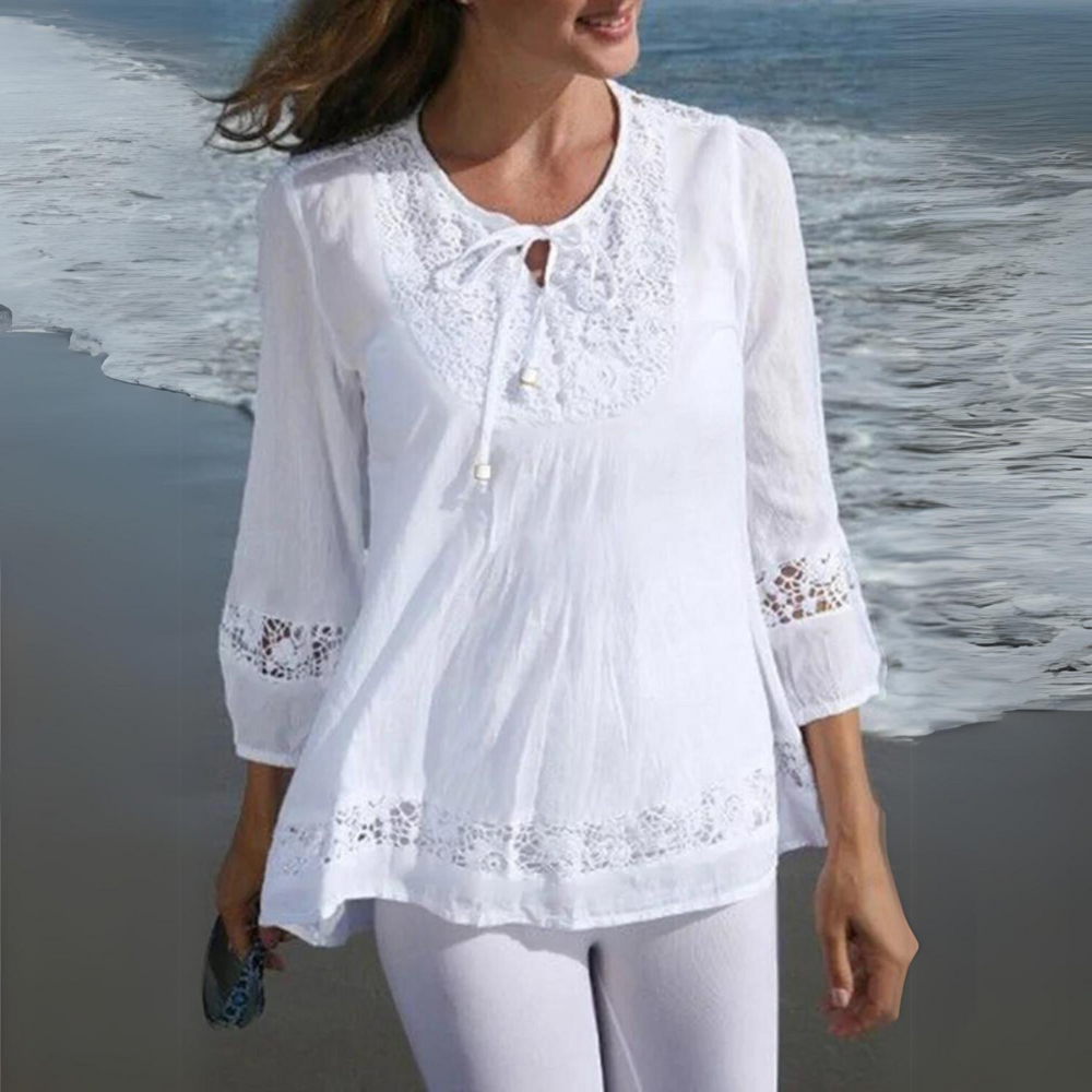 DanteMerletto Elegant Blondebluse til kvinder