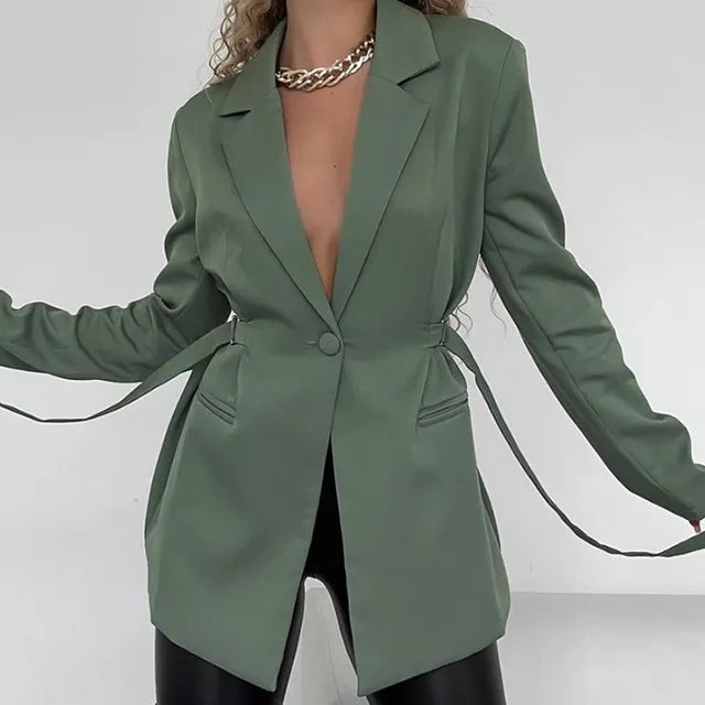 Lisa - Blazer med bælte-detalje