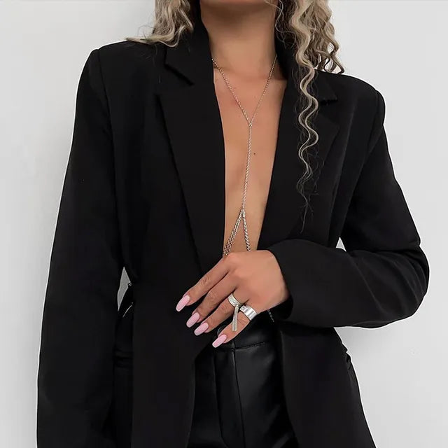 Lisa - Blazer med bælte-detalje