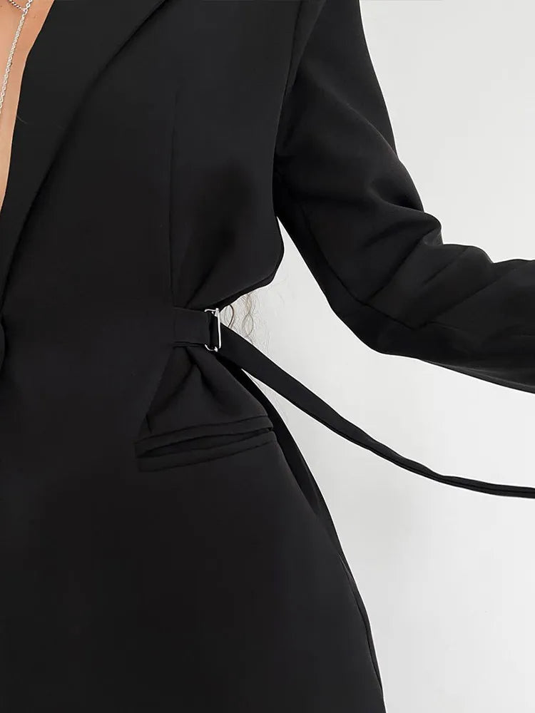 Lisa - Blazer med bælte-detalje
