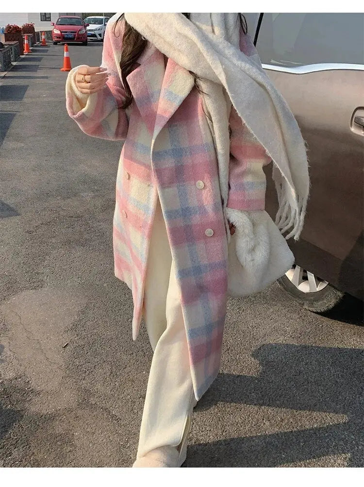 CozyCouture | Lang syntetisk uldfrakke Luxia
