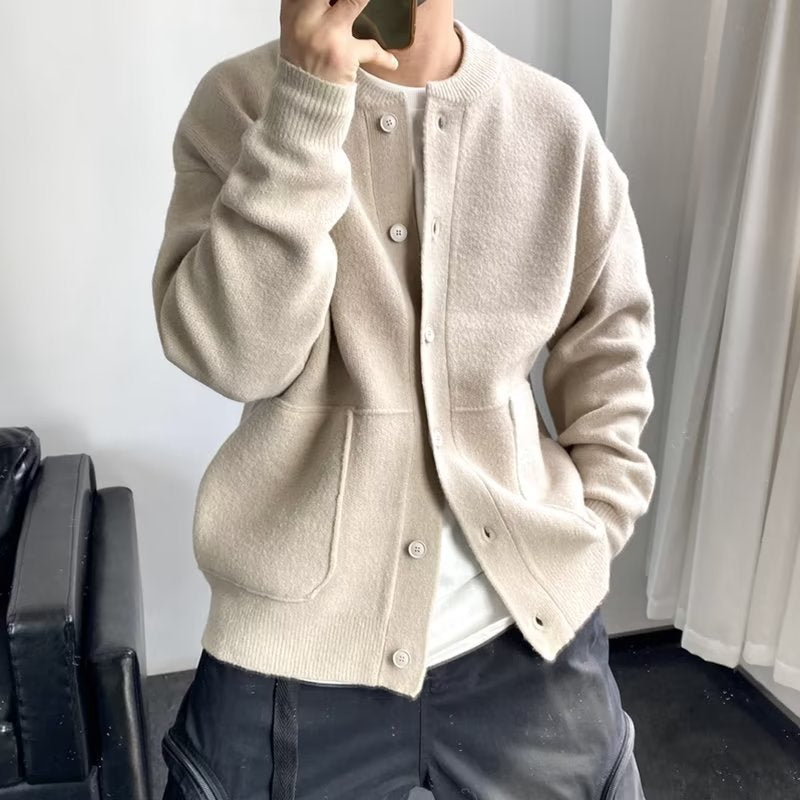 Matteo – Herrecardigan i Cashmereblanding med Knaplukning