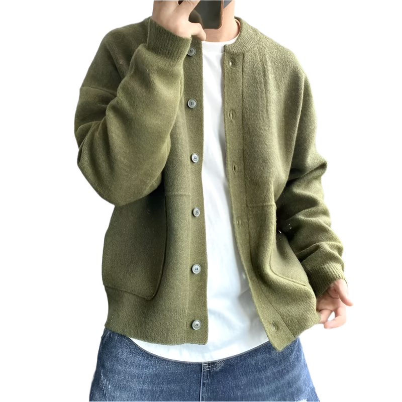 Matteo – Herrecardigan i Cashmereblanding med Knaplukning