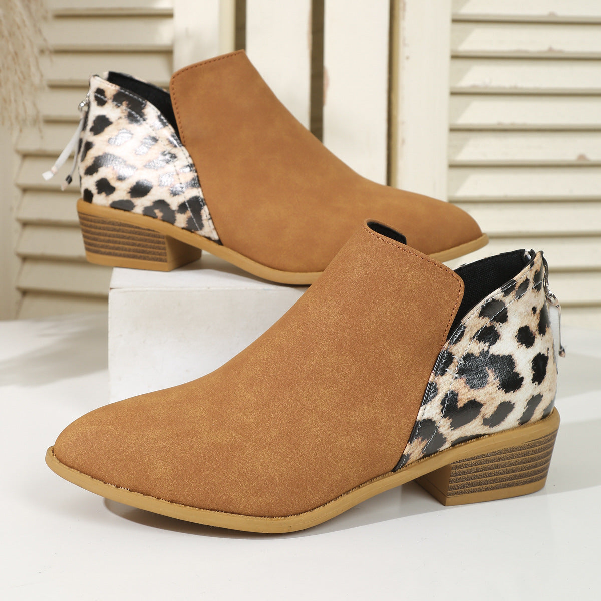 Agnes – Kvinders Suede-Look Boots med Blokhæl
