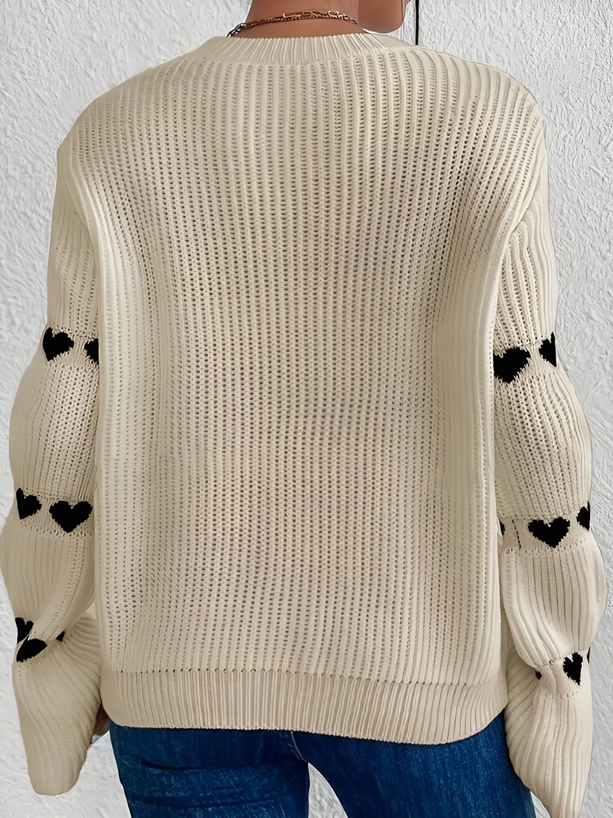 Isabella – Broderet Dame Sweater med Afslappet Pasform
