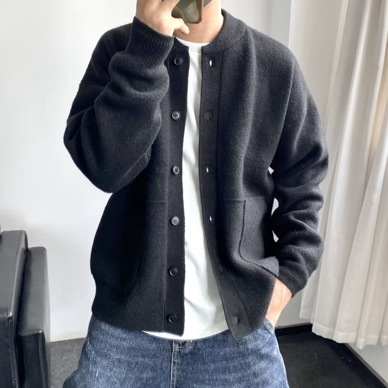 Matteo – Herrecardigan i Cashmereblanding med Knaplukning